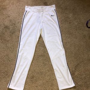 Nike Baseball Pants White with Black Stripes Men’s Small